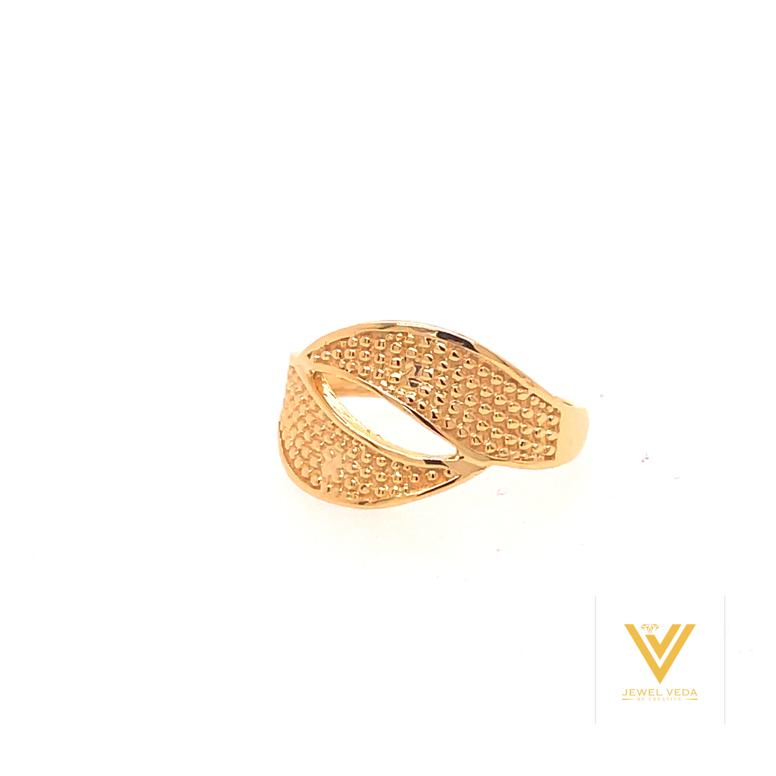 22k gold plain fancy ring