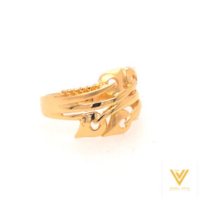 22k gold plain unique ring