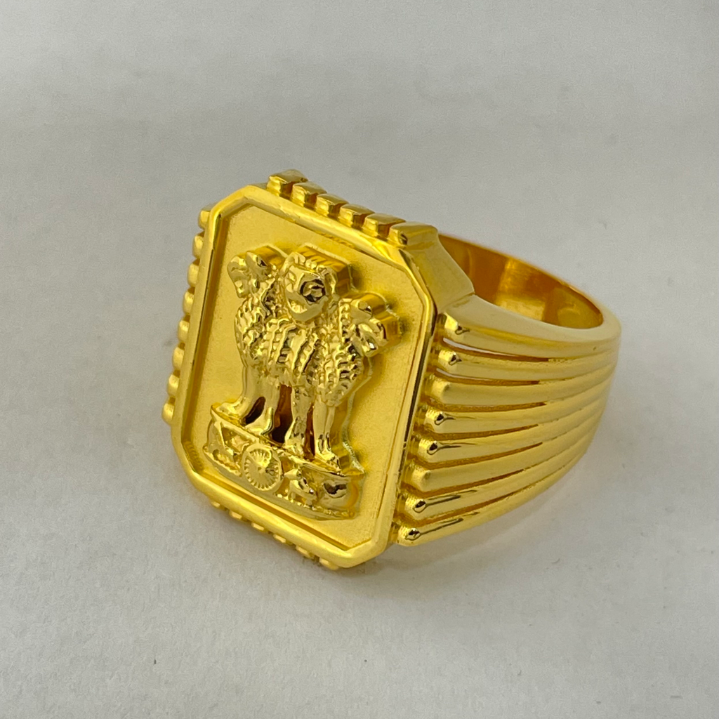 22K Gold Big Ashoka Lion Ring