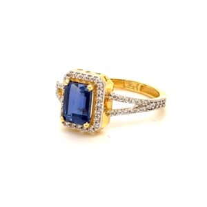 22k Gold CZ Strong n Smart Ring