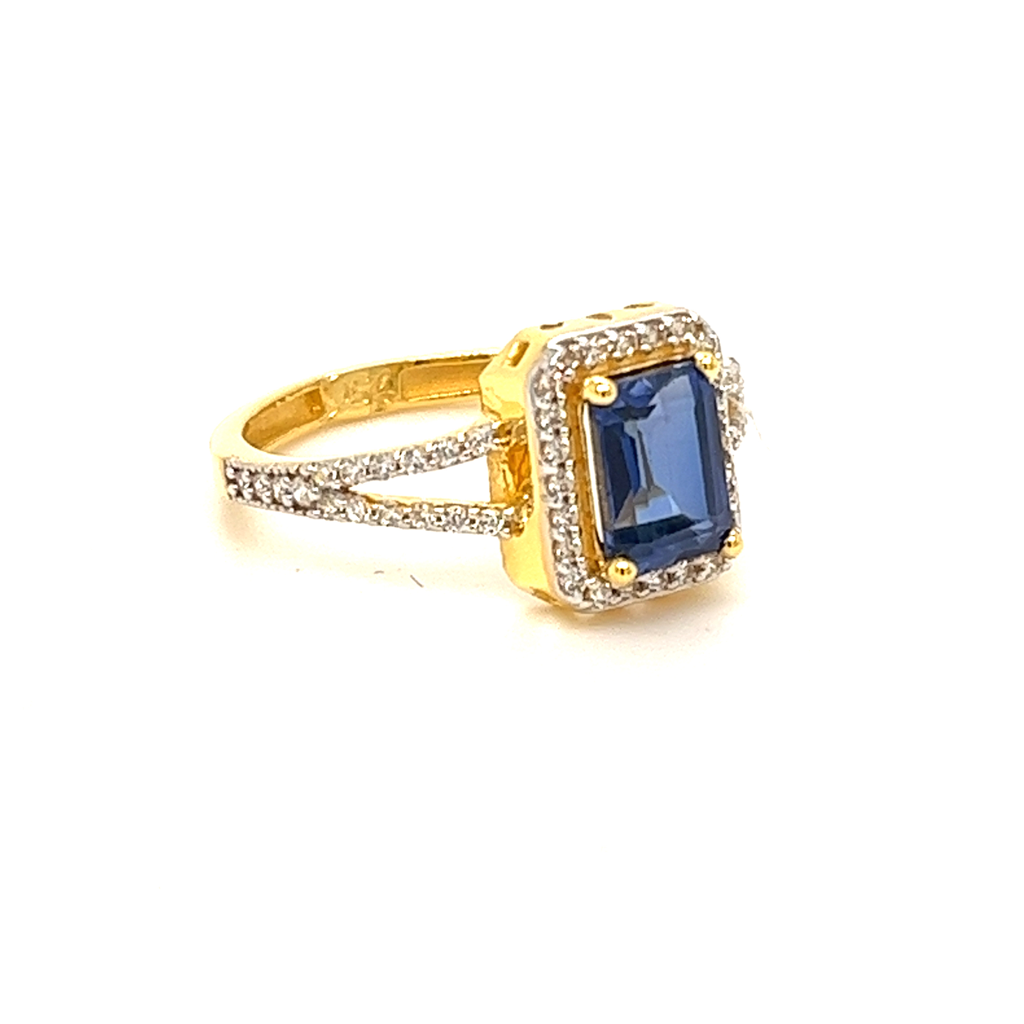 22k Gold CZ Strong n Smart Ring