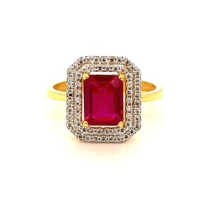 22k Gold CZ Simple Ring