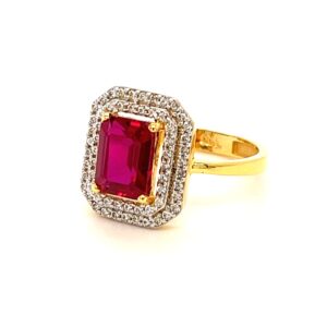 22k Gold CZ Simple Ring