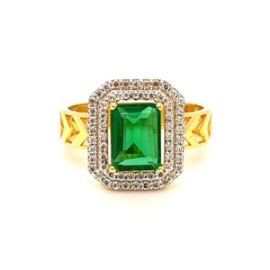 916 Gold CZ Daily wear Women Ring