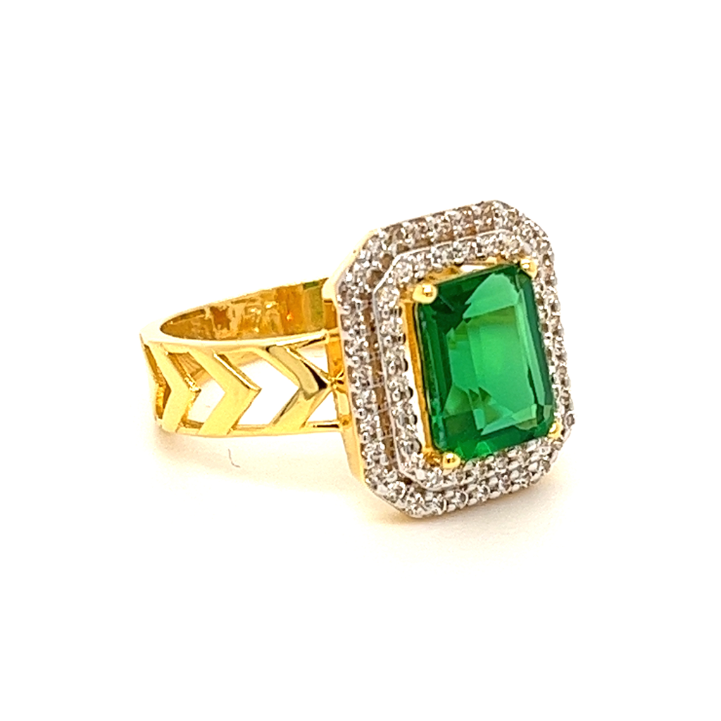 916 Gold CZ Daily wear Women Ring