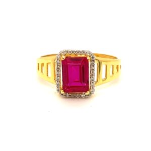 22k Gold CZ Daily Wear Men Ring