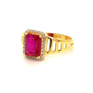 22k Gold CZ Daily Wear Men Ring