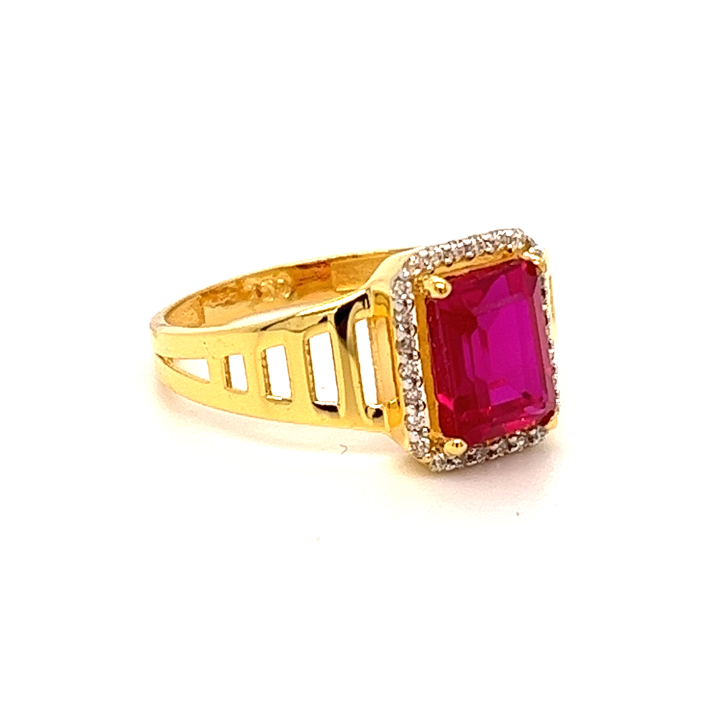 22k Gold CZ Daily Wear Men Ring