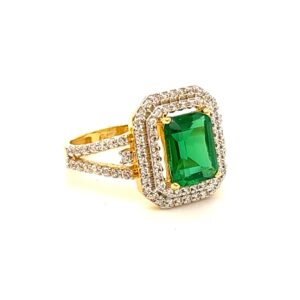 22k Gold With Stone Dazzle Ring