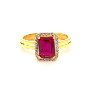 22k Gold CZ Forever Ring