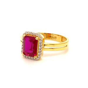 22k Gold CZ Forever Ring