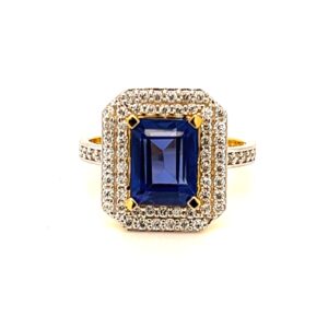 916 Gold with CZ Divine Ring