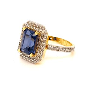 916 Gold with CZ Divine Ring