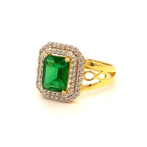 916 Gold And CZ Elegant Ring