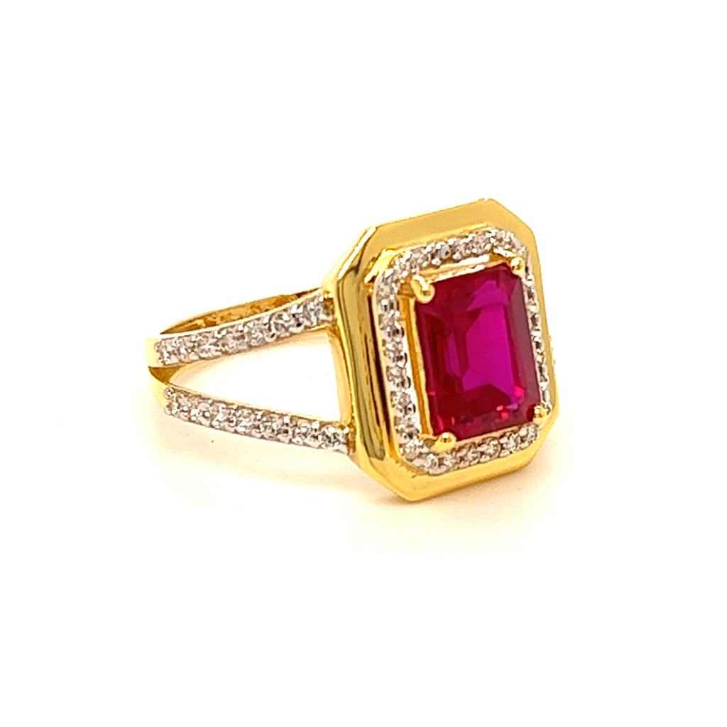 22k Gold CZ Diamond For Women Ring