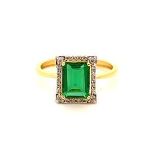 22k Gold CZ Graceful Ring