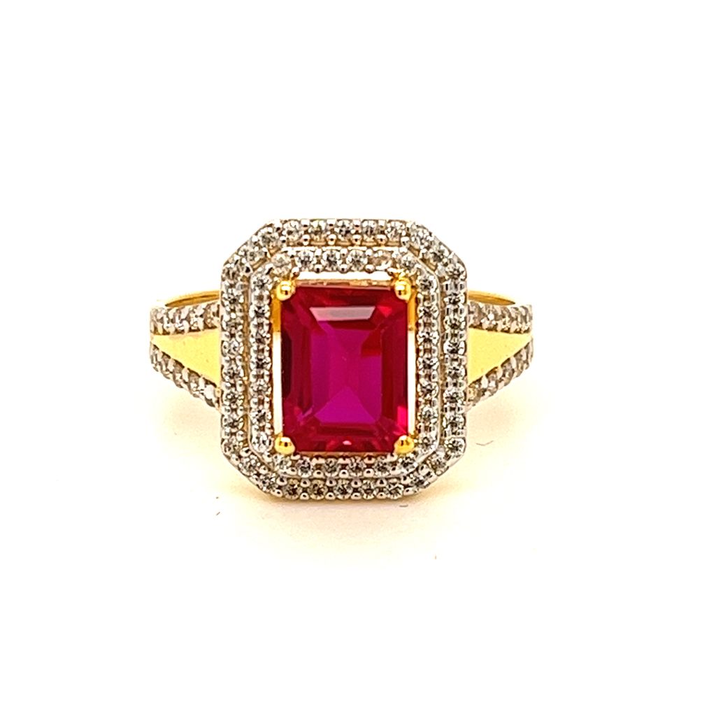 22k Gold CZ Elegant Ring - Image 3