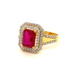 22k Gold CZ Elegant Ring