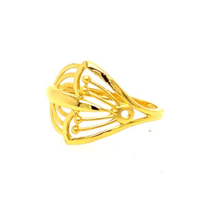 22k Gold Plain Glam Ring