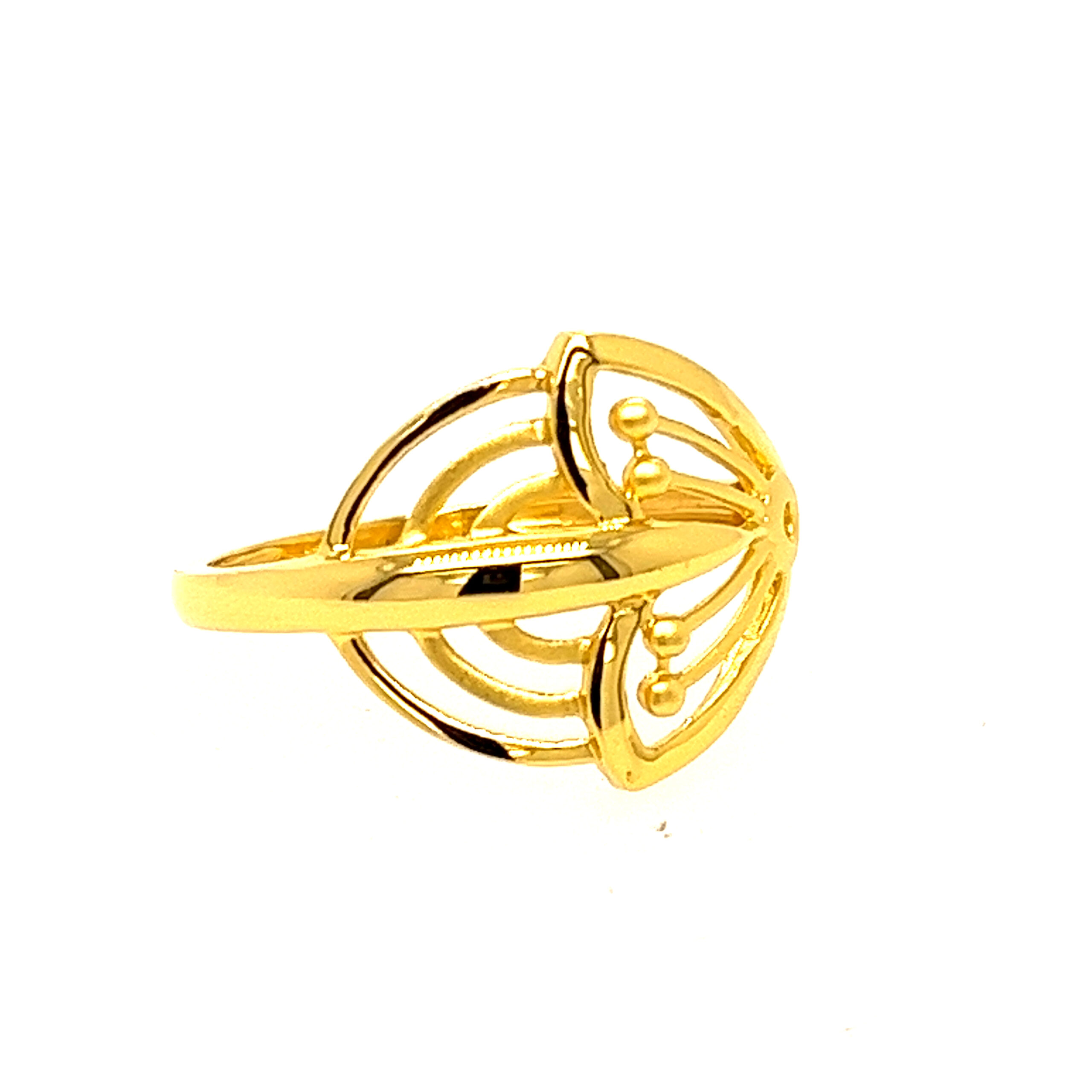 22k Gold Plain Glam Ring