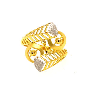 22k Gold Plain Blossom Ring