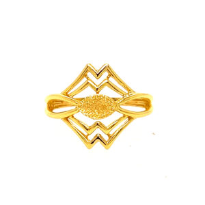 22k Gold Plain Frill Twill Ring
