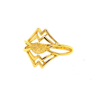 22k Gold Plain Frill Twill Ring