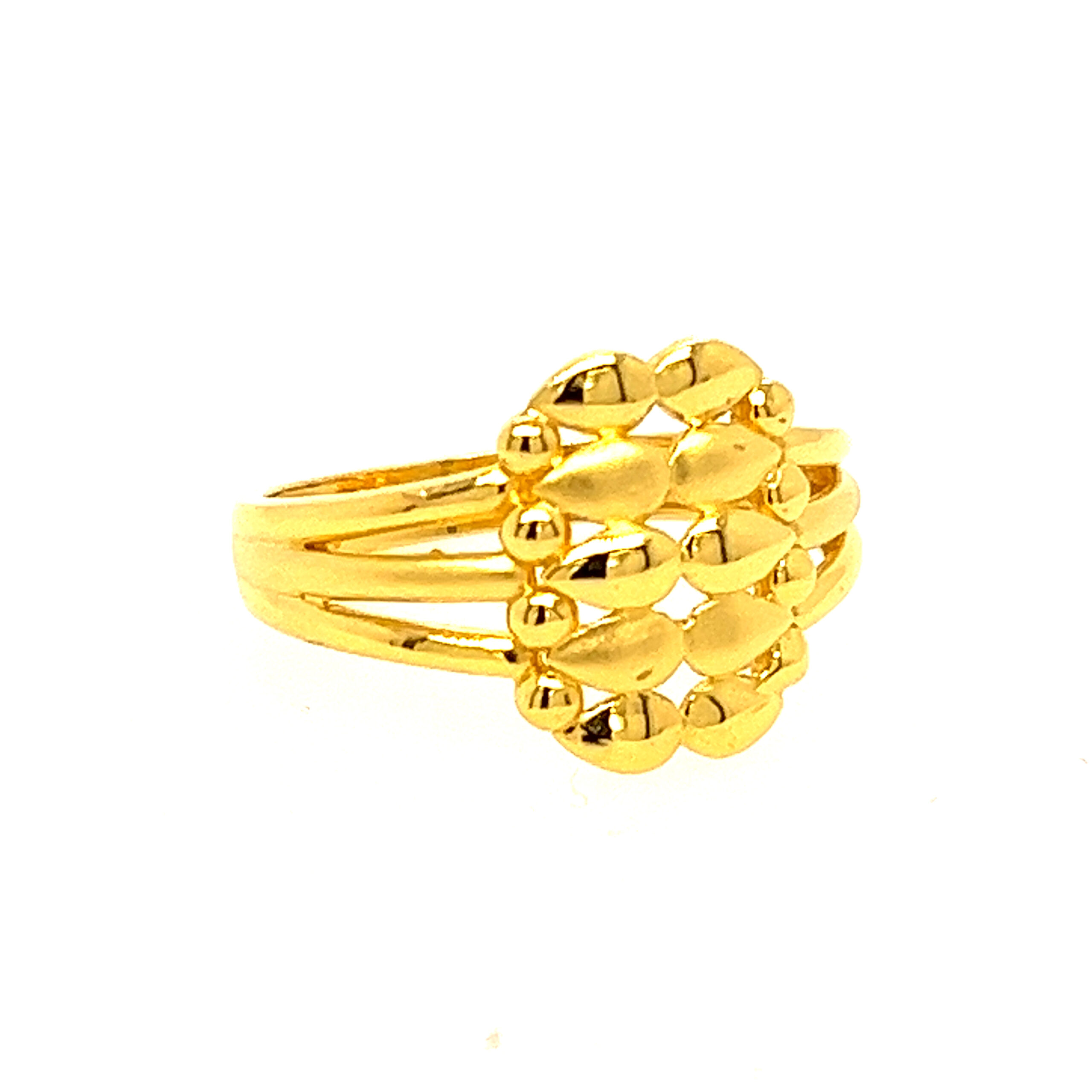 22k Gold Plain Show Glow Ring