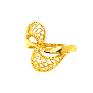 22k Gold Plain Daisy Ring