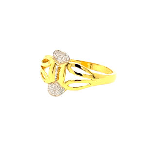 22k Gold Plain Glitter Ring