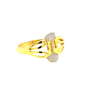 22k Gold Plain Glitter Ring