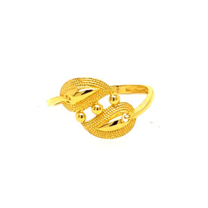 22k Gold Plain Dotted Ring