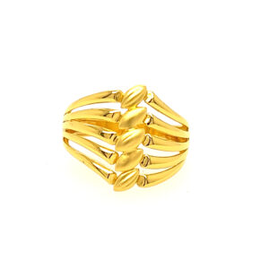 22k Gold Plain Glossy Ring