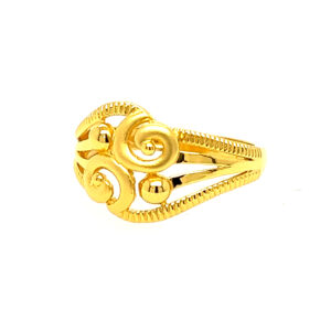 22k Gold Plain Designer Ring