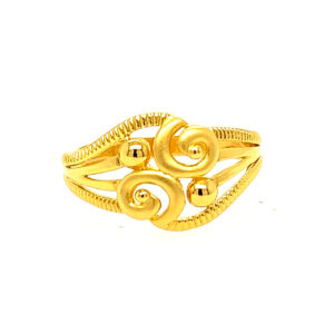 22k Gold Plain Designer Ring