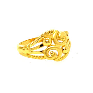 22k Gold Plain Designer Ring