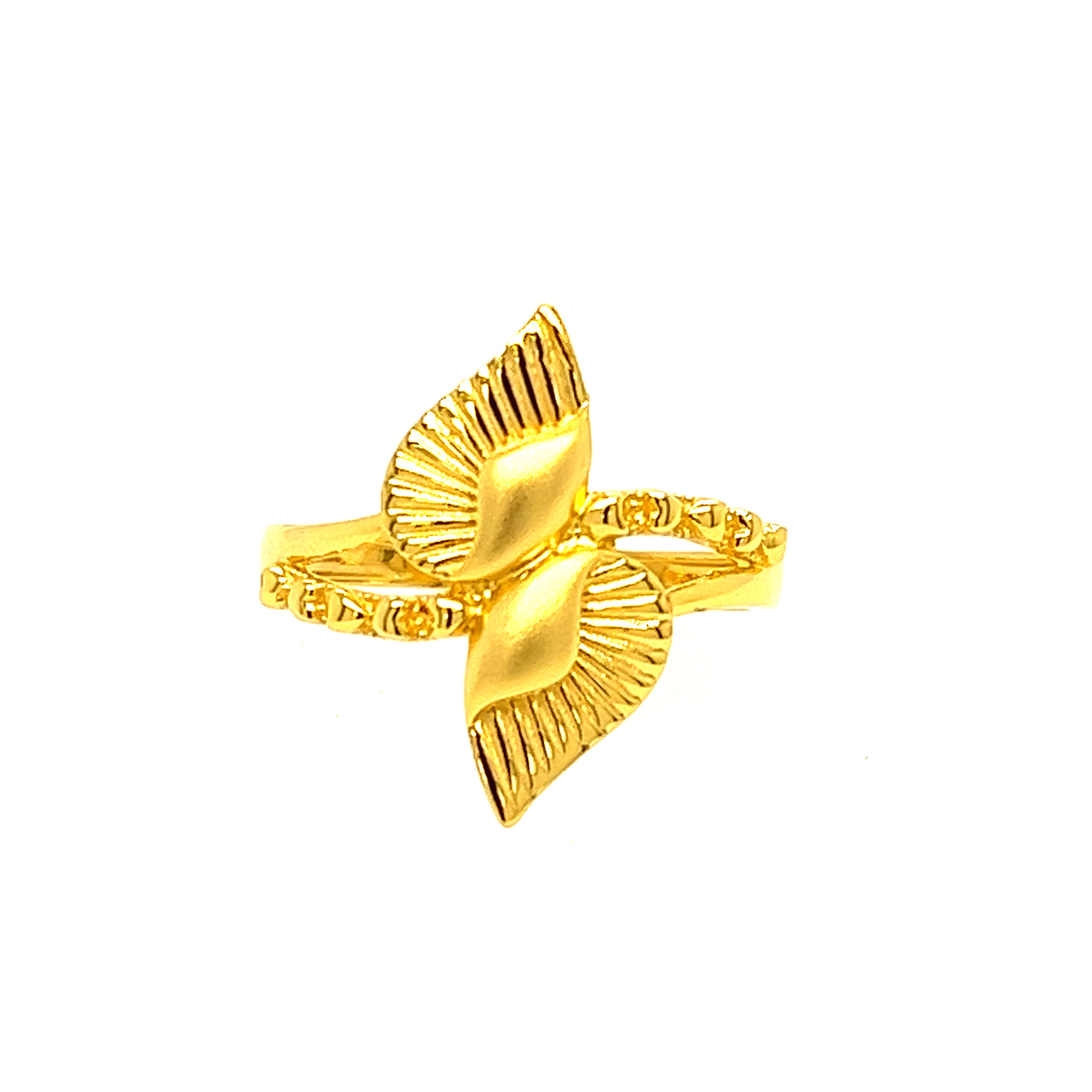 22k Gold Plain Drizzle Ring - Image 2