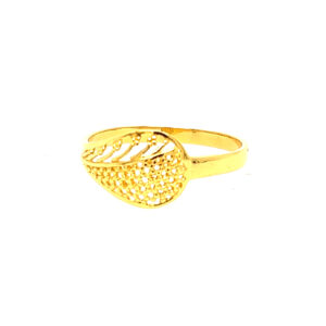 22k Gold Plain Shimmer Ring