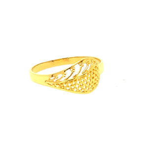 22k Gold Plain Shimmer Ring
