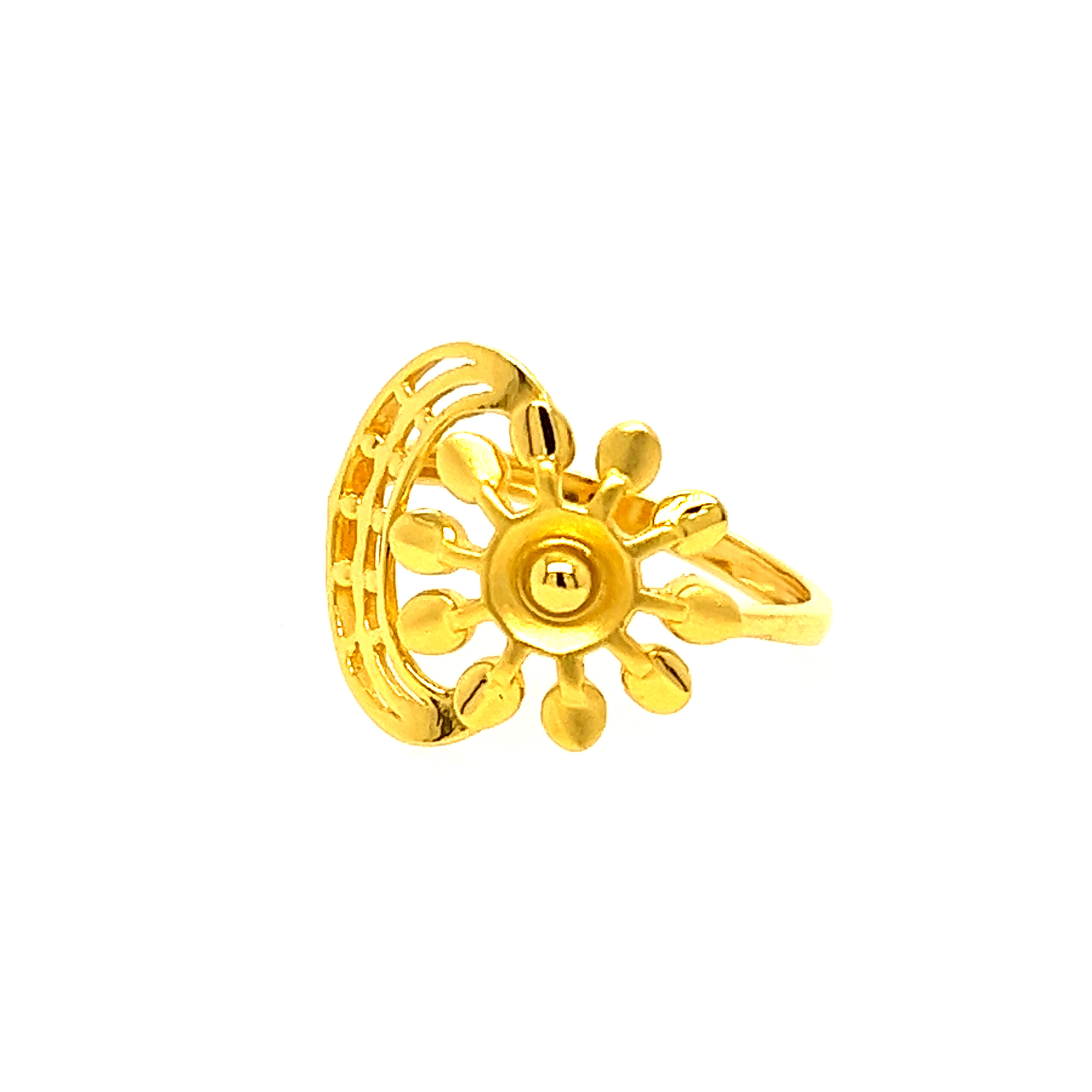 22k Gold Plain Shiny Ring