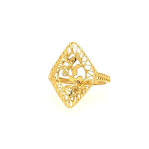 22k Gold Plain Dazzle Ring
