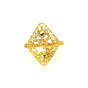 22k Gold Plain Dazzle Ring
