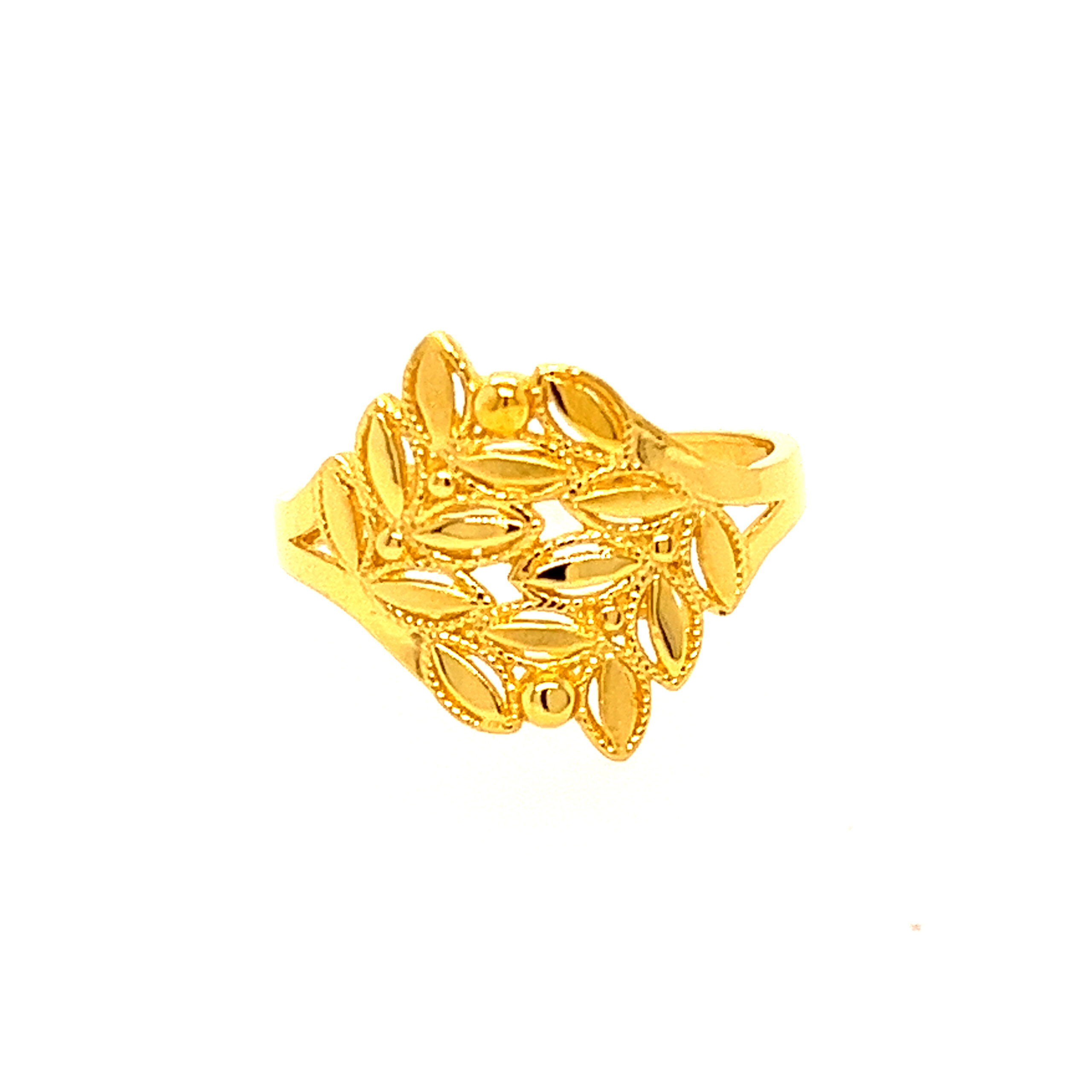 22k Gold Plain Graceful Ring