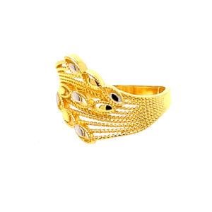 22k Gold Plain Dazzling Ring