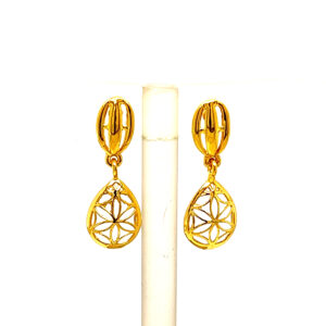 22k Yellow Gold Ultra Light Weight Elite Earrings