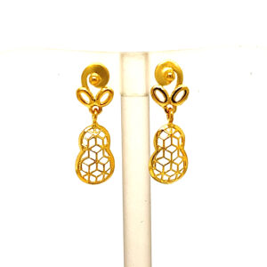 22k Yellow Gold Ultra Light Weight Graceful Earrings