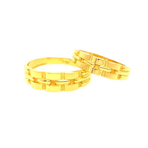 22k Yellow Gold Unique Couple Bands
