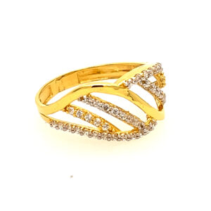 22k Yellow Gold Gloria CZ Ring