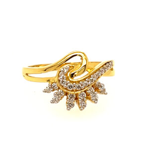 22k Yellow Gold Marie CZ Ring