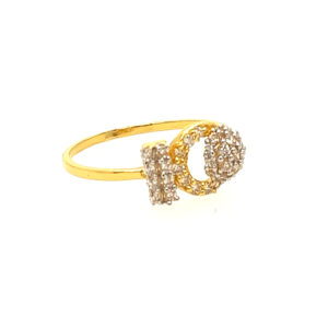 22k Yellow Gold Flyod CZ Ring